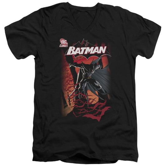 Batman #655 Cover Mens Slim Fit V Neck T Shirt Black Officially Licensed