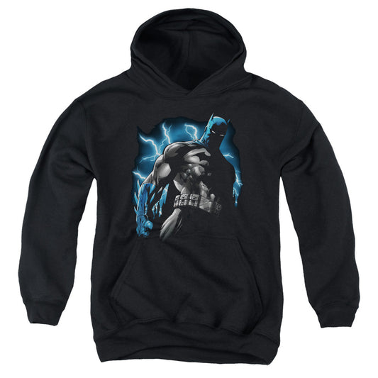 Batman Gotham Lightning Kids Youth Hoodie Black Officially Licensed