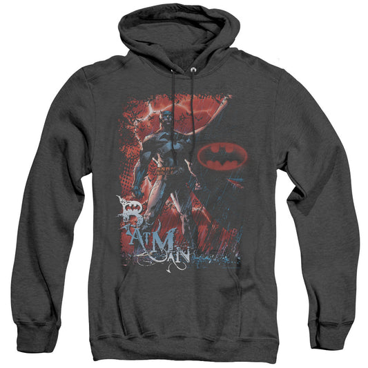 Batman Gotham Reign Heather Mens Hoodie Black Officially Licensed