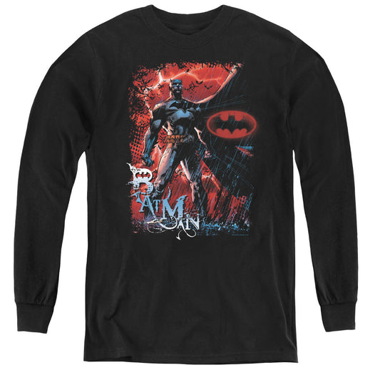Batman Gotham Reign Long Sleeve Kids Youth T Shirt Black Officially Licensed