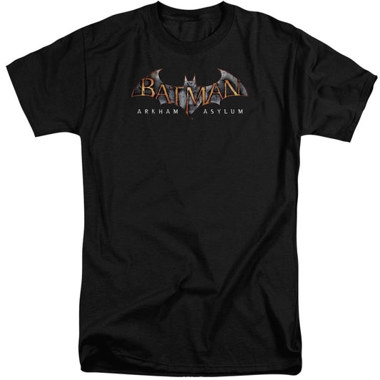 Batman Aa Arkham Asylum Logo Mens Tall T Shirt Black Officially Licensed