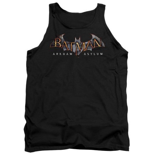 Batman Aa Arkham Asylum Logo Mens Tank Top Shirt Black Officially Licensed
