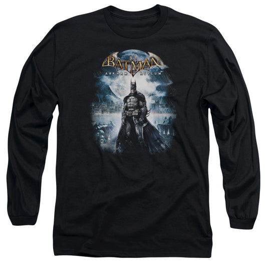 Batman Aa Game Cover Mens Long Sleeve Shirt Black Officially Licensed