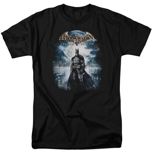 Batman Arkham Asylum Game Cover Mens T Shirt Black Officially Licensed