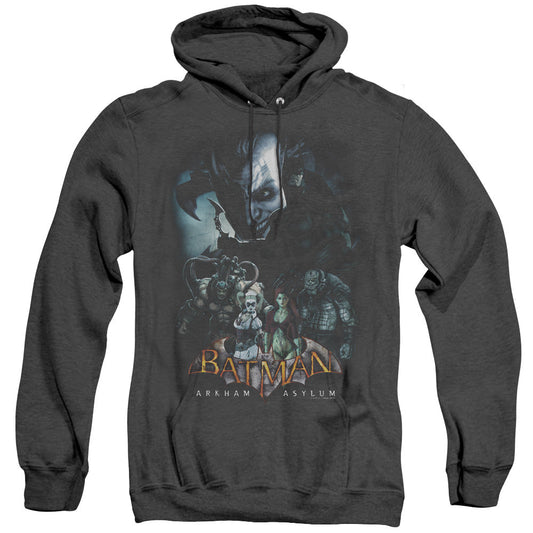 Batman Aa Five Against One Heather Mens Hoodie Black Officially Licensed