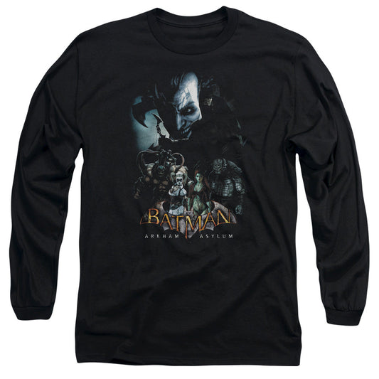 Batman Aa Five Against One Mens Long Sleeve Shirt Black Officially Licensed