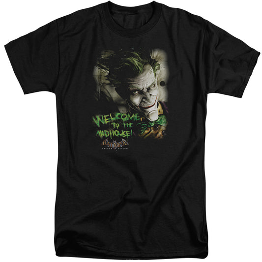 Batman Aa Welcome To The Madhouse Mens Tall T Shirt Black Officially Licensed