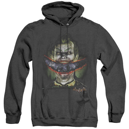 Batman Aa Crazy Lips Heather Mens Hoodie Black Officially Licensed