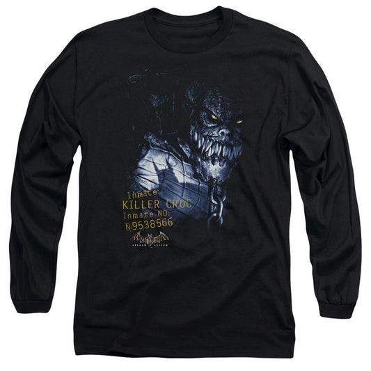 Batman Aa Arkham Killer Croc Mens Long Sleeve Shirt Black Officially Licensed