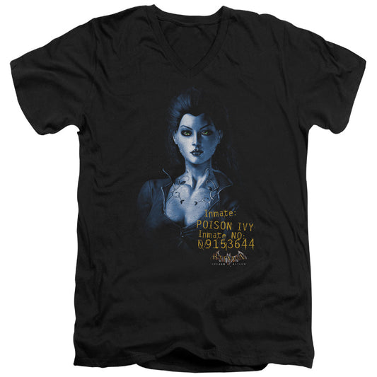 Batman Aa Arkham Poison Ivy Mens Slim Fit V Neck T Shirt Black Officially Licensed