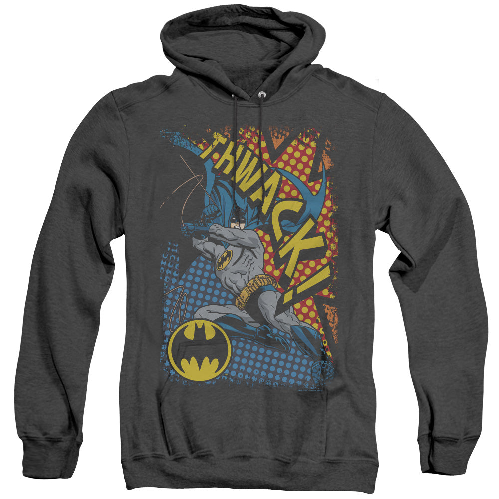 Batman Thwack Heather Mens Hoodie Black Officially Licensed