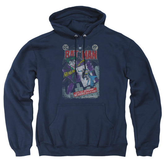 Batman #251 Distressed Mens Hoodie Navy Officially Licensed