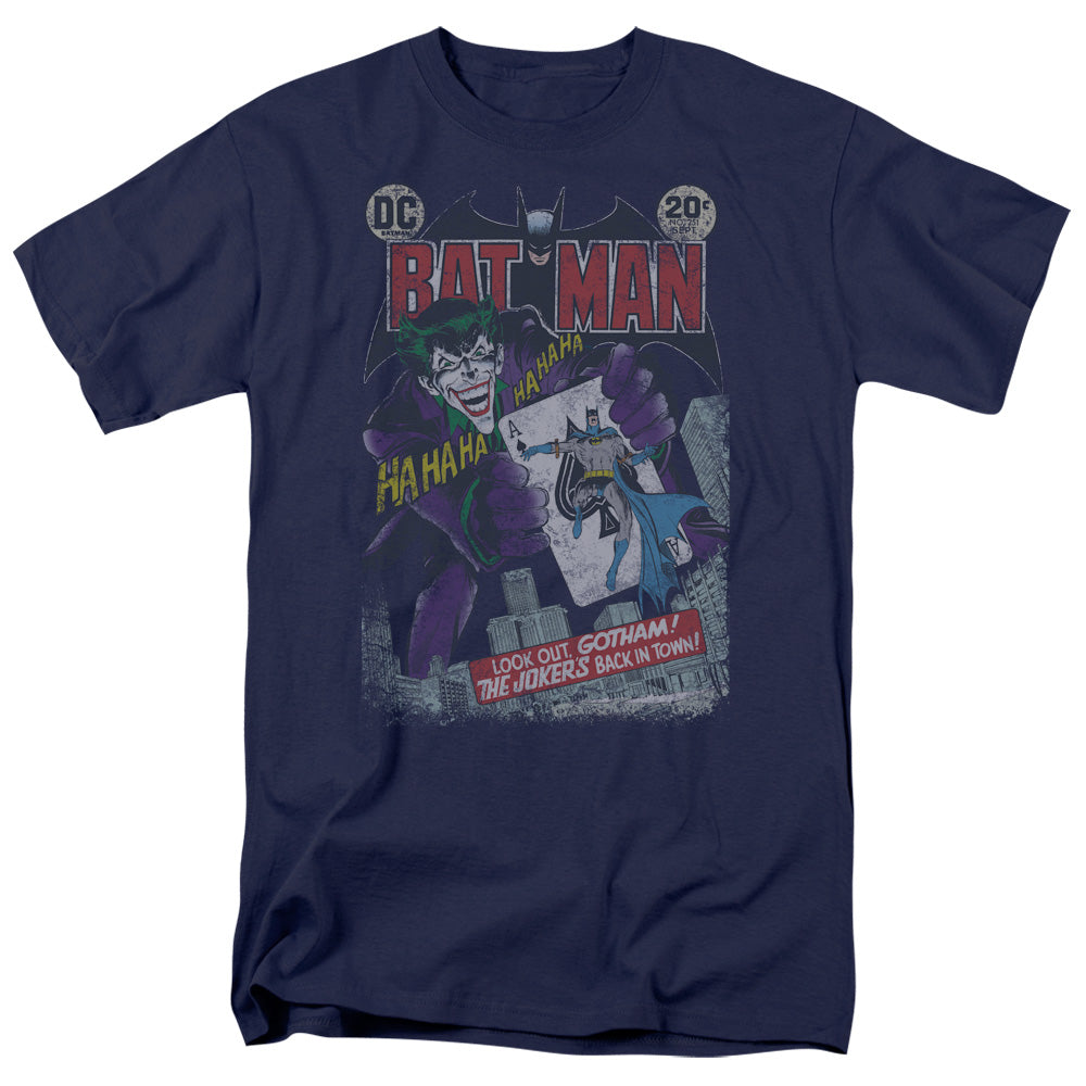 Batman #251 Distressed Mens T Shirt Navy Blue Officially Licensed