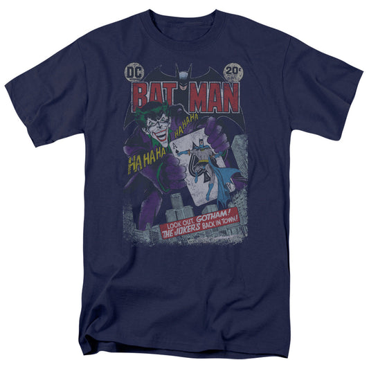 Batman #251 Distressed Mens T Shirt Navy Blue Officially Licensed