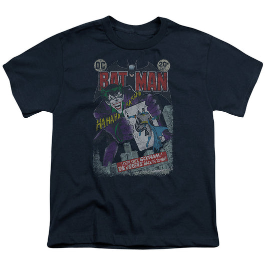 Batman #251 Distressed Kids Youth T Shirt Navy Blue Officially Licensed