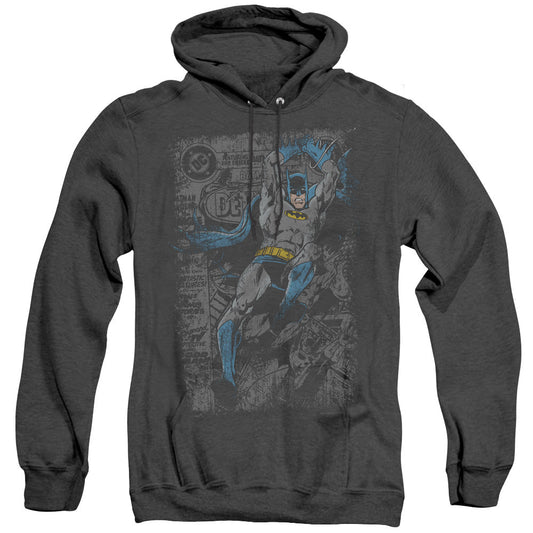 Batman Detective #487 Distress Heather Mens Hoodie Black Officially Licensed