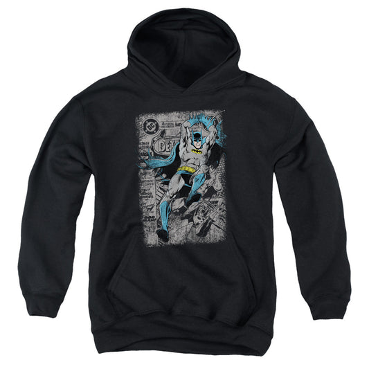 Batman Detective #487 Distress Kids Youth Hoodie Black Officially Licensed