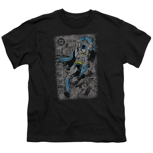 Batman Detective #487 Distress Kids Youth T Shirt Black Officially Licensed