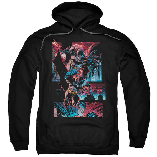 Batman Dark Knight Panels Mens Hoodie Black Officially Licensed