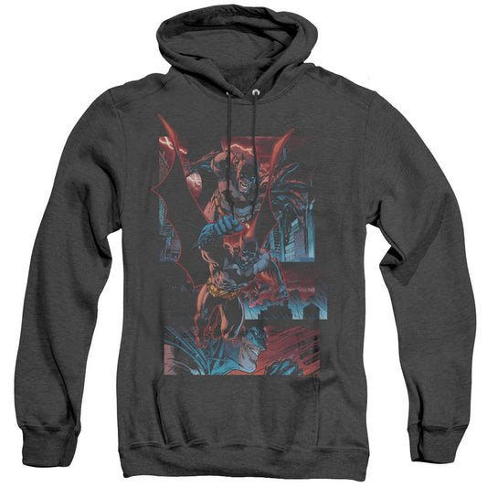 Batman Dark Knight Panels Heather Mens Hoodie Black Officially Licensed