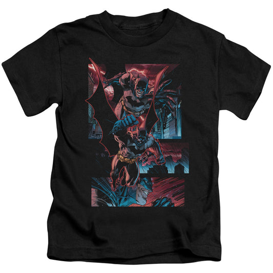 Batman Dark Knight Panels Juvenile Kids Youth T Shirt Black Officially Licensed