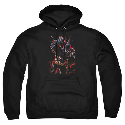 Batman Crimson Knight Mens Hoodie Black Officially Licensed