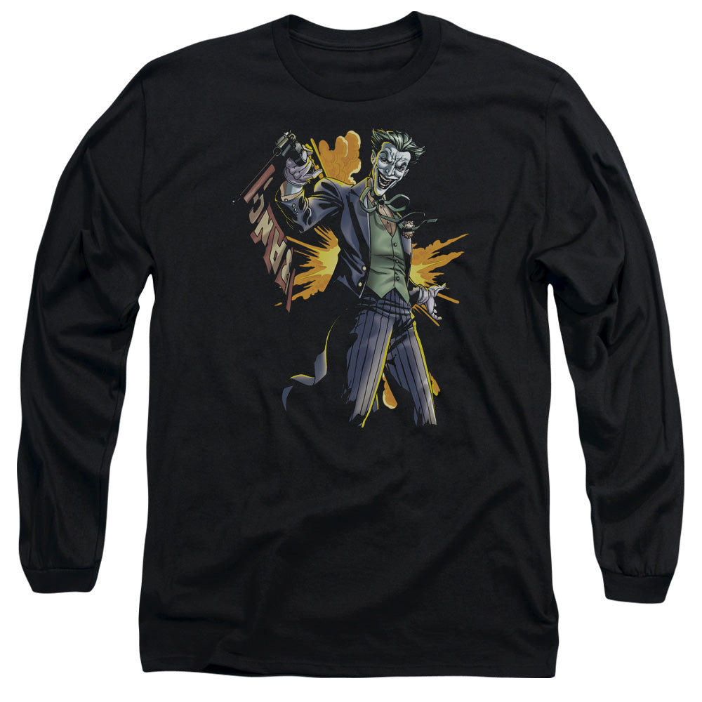 Batman Joker Bang Mens Long Sleeve Shirt Black Officially Licensed