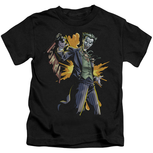 Batman Joker Bang Juvenile Kids Youth T Shirt Black Officially Licensed