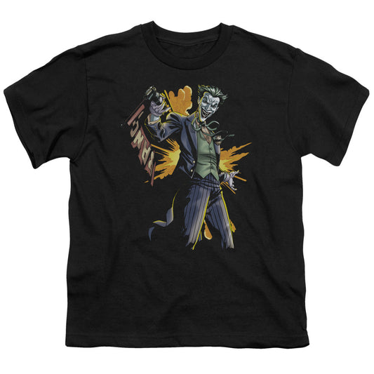 Batman Joker Bang Kids Youth T Shirt Black Officially Licensed