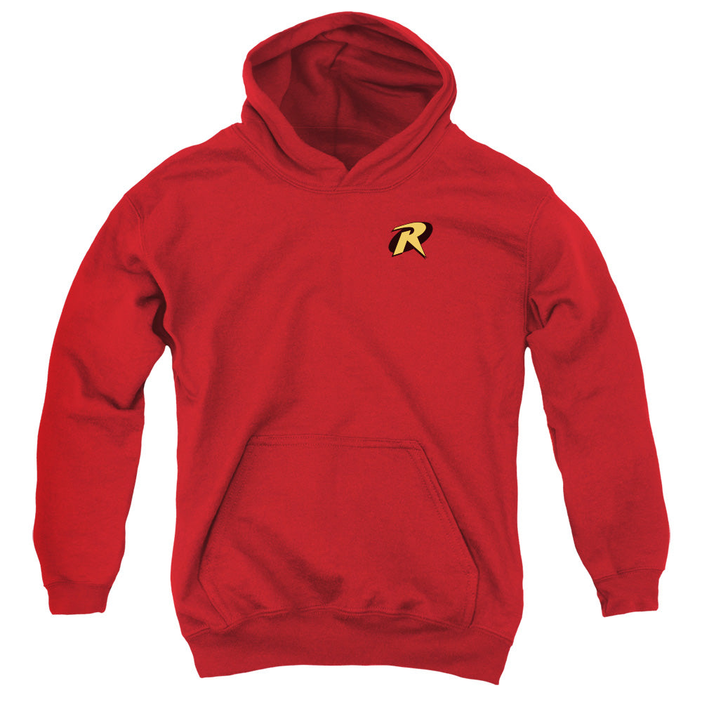 Batman Robin Logo Kids Youth Hoodie Red Officially Licensed