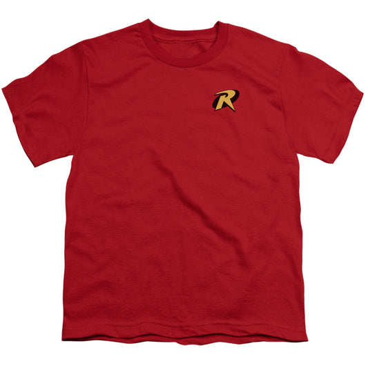 Batman Robin Logo Kids Youth T Shirt Red Officially Licensed