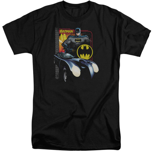 Batman Bat Racing Mens Tall T Shirt Black Officially Licensed