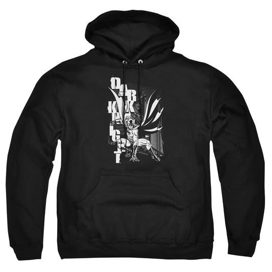 Batman Vertical Letters Mens Hoodie Black Officially Licensed