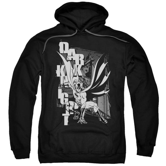 Batman Vertical Leters Mens Hoodie Black Officially Licensed