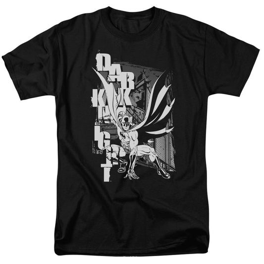 Batman Vertical Letters Mens T Shirt Black Officially Licensed