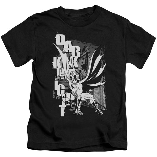 Batman Vertical Leters Juvenile Kids Youth T Shirt Black Officially Licensed