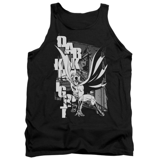 Batman Vertical Leters Mens Tank Top Shirt Black Officially Licensed