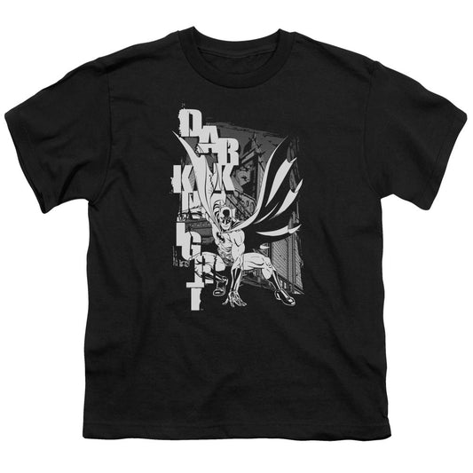 Batman Vertical Leters Kids Youth T Shirt Black Officially Licensed