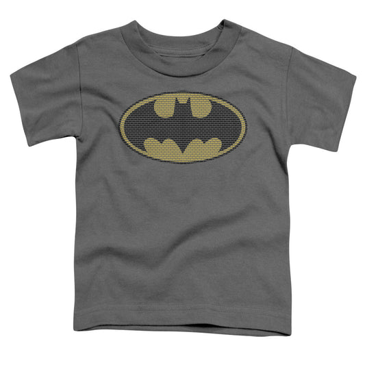 Batman Litle Logos Toddler Kids Youth T Shirt Charcoal Officially Licensed