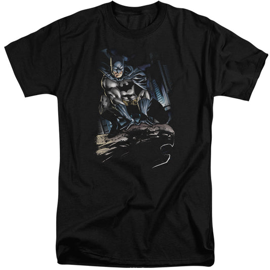 Batman Perched Mens Tall T Shirt Black Officially Licensed