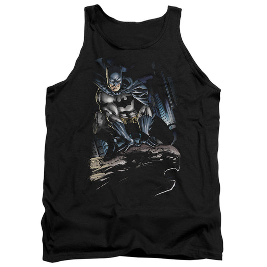 Batman Perched Mens Tank Top Shirt Black Officially Licensed