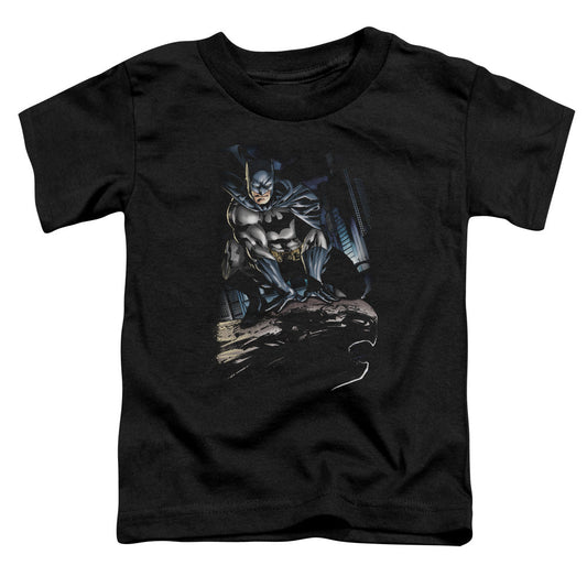 Batman Perched Toddler Kids Youth T Shirt Black Officially Licensed