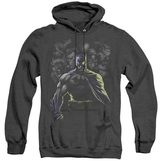 Batman Villains Unleashed Heather Mens Hoodie Black Officially Licensed