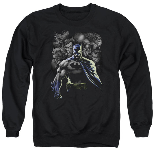 Batman Villains Unleashed Mens Crewneck Sweatshirt Black