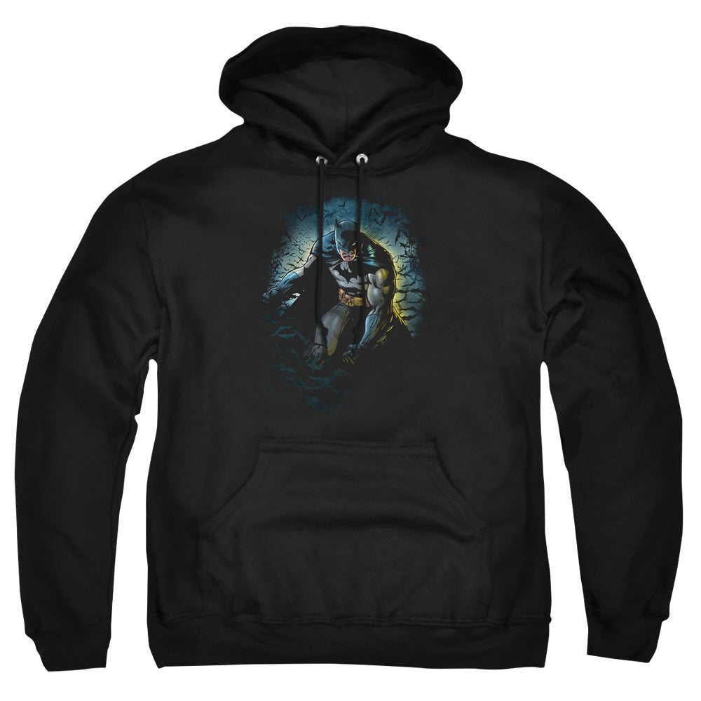 Batman Bat Cave Mens Hoodie Black Officially Licensed