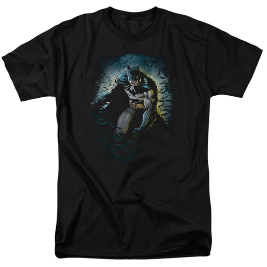 Batman Bat Cave Mens T Shirt Black Officially Licensed