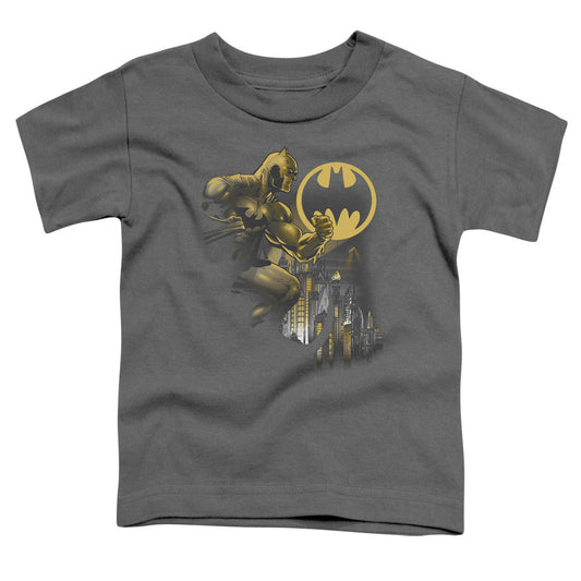 Batman Bat Signal Toddler Kids Youth T Shirt Charcoal Officially Licensed