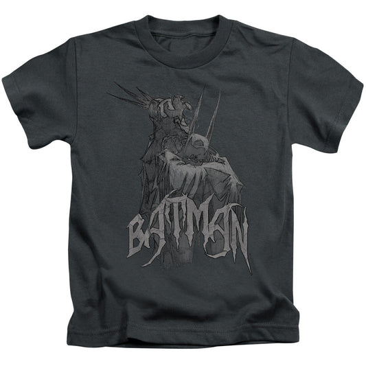 Batman Scary Right Hand Juvenile Kids Youth T Shirt Charcoal Officially Licensed