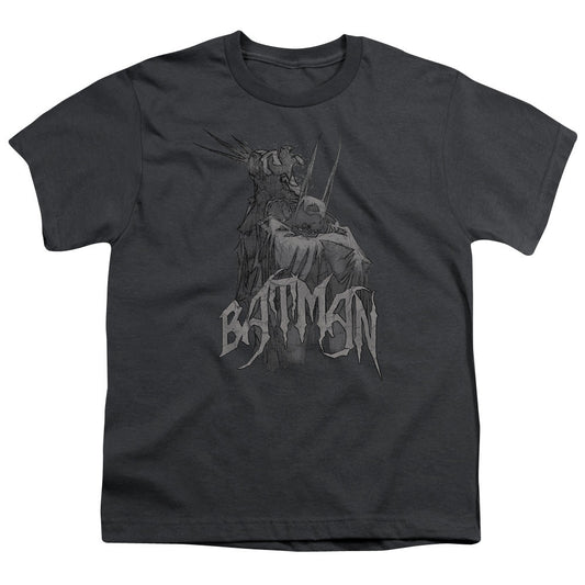 Batman Scary Right Hand Kids Youth T Shirt Charcoal Officially Licensed