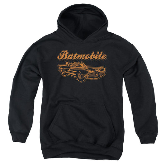 Batman Batmobile Kids Youth Hoodie Black Officially Licensed